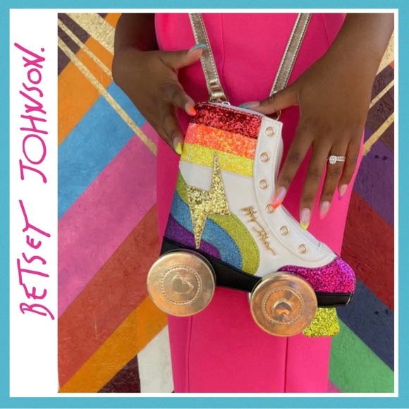 Betsey Johnson Women's Roller Derby Skate Kitsch Crossbody Bag Purse - Picture 2 of 9